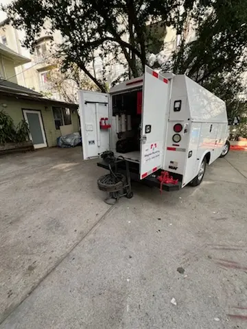 Magnet Plumbing service vehicle on-site for Slab Leak Repair in Coronado